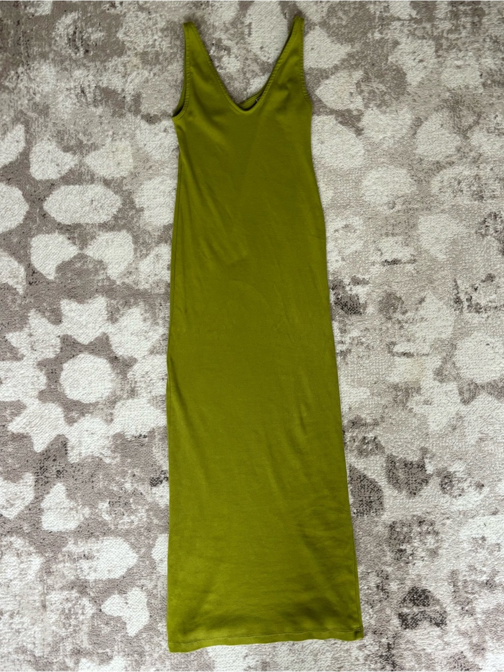 ASOS Design Sleeveless V-Neck Ribbed Midaxi Maxi Dress - US4